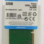 MTA18ASF4G72PZ-3G2E1 MICRON 32GB (1X32GB) 1RX4 PC4-3200AA MEMORY DDR4 FOR SERVERS RDIMM ECC